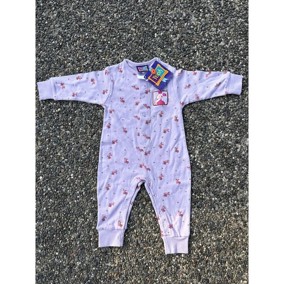 Vtg 90s Piglett 9 month button up body suit Pooh 100 acre collection NWT - Picture 1 of 4